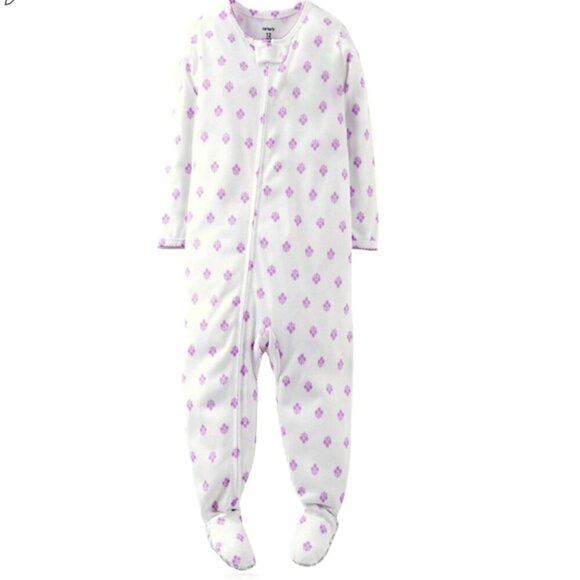 Carter's Other - Carter's PJ's Toddler Girl's Pajamas Purple Floral Sleepwear Sleeper Zip Footie